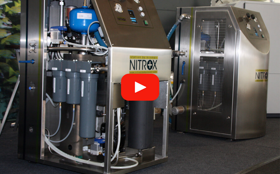 September 2013:  Nitrox Membran Kompakt Anlage auf der InterDive Messe Friedrichshafen